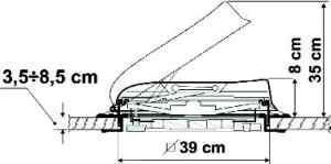 Spoiler anteriore bianco per tettoie 36-40cm 36043