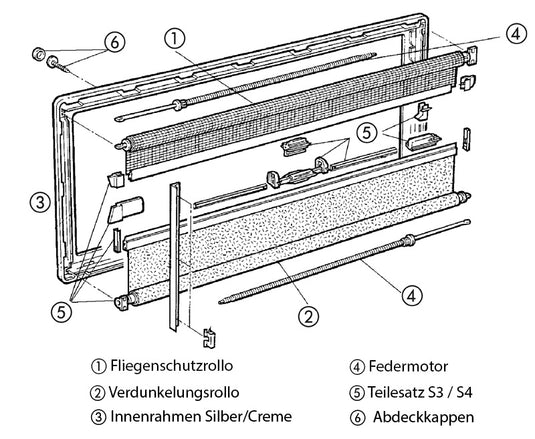 Motore a molla oscuramento da 900mm S3/S4 37201