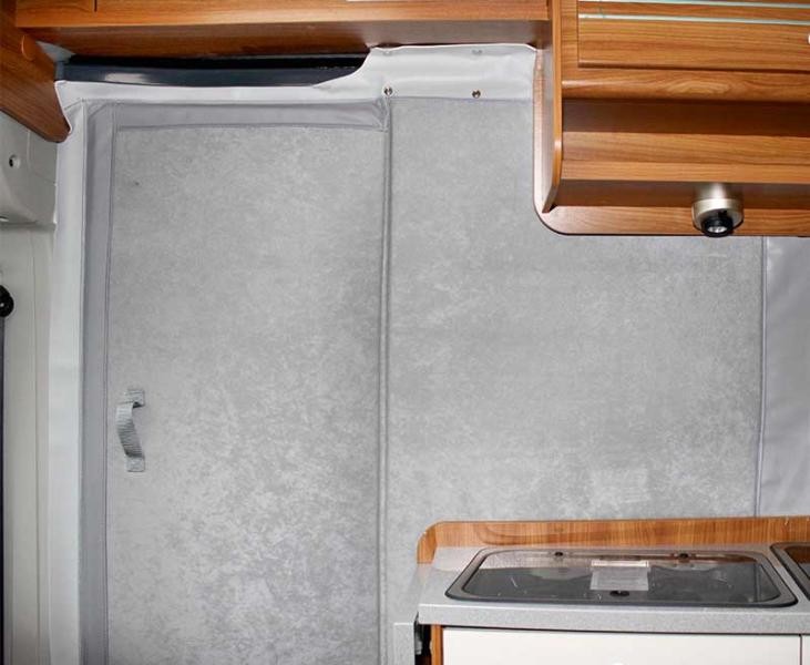 Carica immagine in Galleria Viewer, Tenda termica porta scorrevole Ducato X250/290, boxer, ponticello, colore: grigio chiaro 37321
