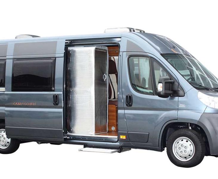 Carica immagine in Galleria Viewer, Tenda termica porta scorrevole Ducato X250/290, boxer, ponticello, colore: grigio chiaro 37321
