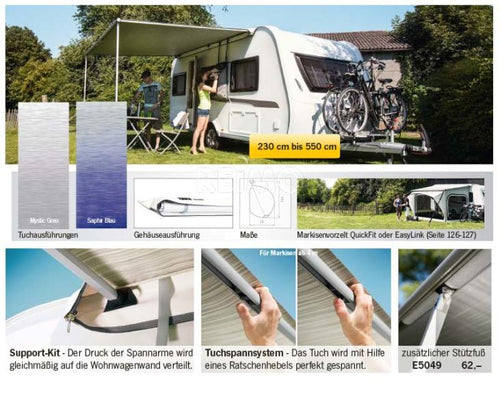 Tenda da sole tascabile Thule Omnistor 1200 in grigio mistico - 5m 42418