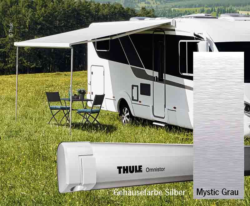 Load image into Gallery viewer, Tenda da sole a parete Thule 5200 1,9m custodia argento, colore: grigio mistico 42628
