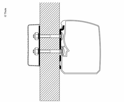 Tenda da sole Thule 3200, adattatore rack per tetto 42689