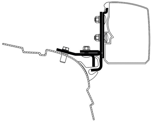 Tenda da sole Thule 3200, adattatore VW T5/T6 Minivan Multi Rail LHD 42691