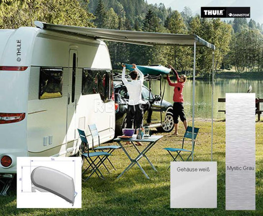 Tenda da tetto Thule 6200 2,6m, corpo grigio mistico bianco 428102