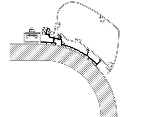 Adattatore per tende da sole per Rapido, 450cm 43046