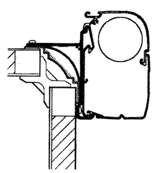 Carica immagine in Galleria Viewer, Adattatore per tende da sole Omnistor per veicoli semi-integrati Adria 43071
