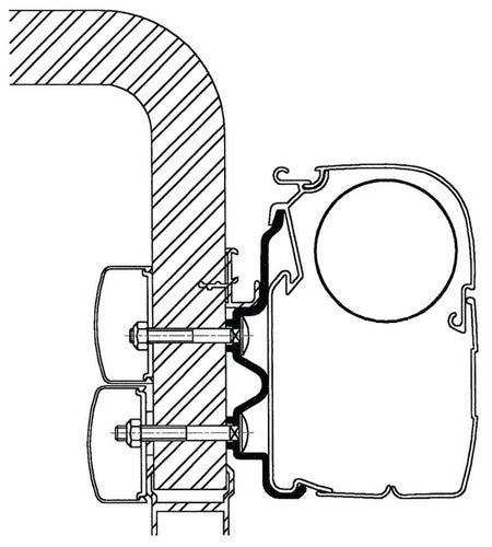 Adattatore per tende da sole Omnistor, Hymercamp99 43101