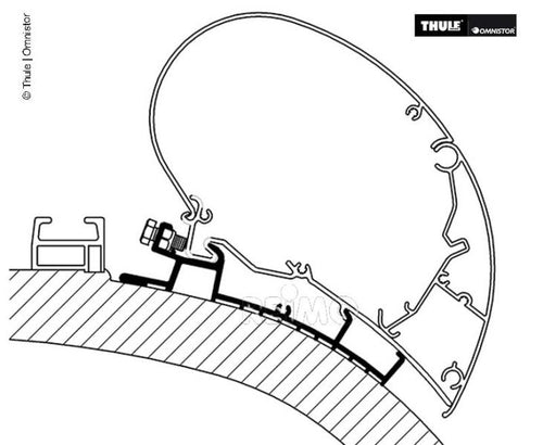 Attacco per tende da sole Thule per Carthago Chic L: 5,50m 43109