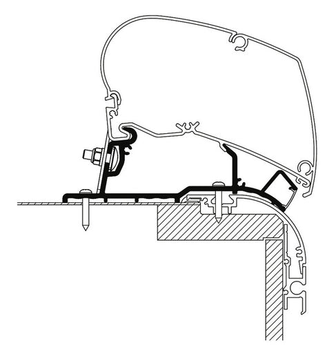 Adattatore per tenda da sole Omnistor, Eriba Nova 2020, 425cm 431100