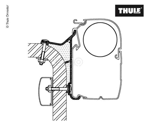 Fissaggio per tenda da sole Thule 5003 Hymer Van B2 B2 L:4,00m 43111