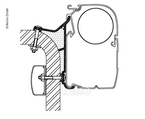 Fissaggio per tenda da sole Thule 5003 Hymer Van B2 B2 L:4,50m 43112