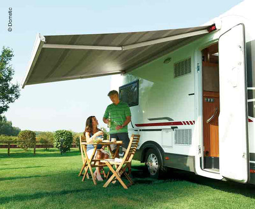 Parete perfetta 3800 Tenda da sole, 400cm, 12V, custodia bianca, panno Horizon G 431520