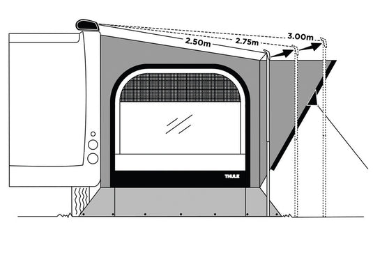 Set di montaggio per tende da sole con estensione oltre i 250 cm 432146