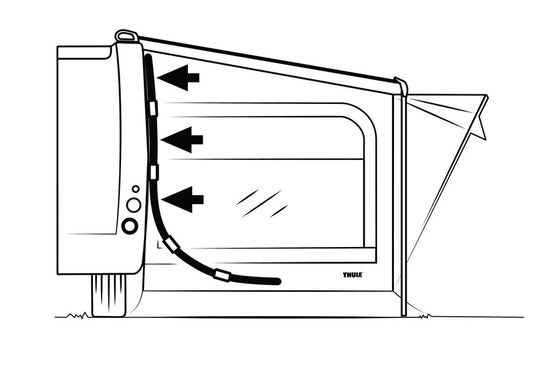 Set di fissaggio per il tensionamento delle pareti laterali delle tende Quickfit 432147