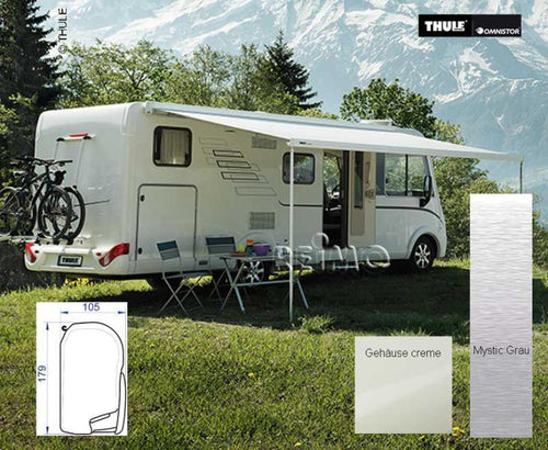 Tenda da parete Thule lunghezza 8000: 4,5m custodia bianco crema, 432356