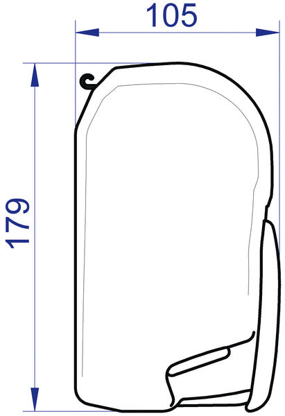 Tenda da sole Omnistor 8000, 4m, Blue Sky, custodia bianca 432361