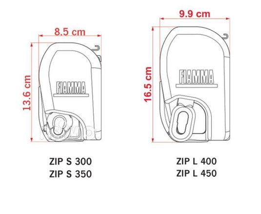 Fiamma Zip S 350 MEDIO Blu Reale 434019