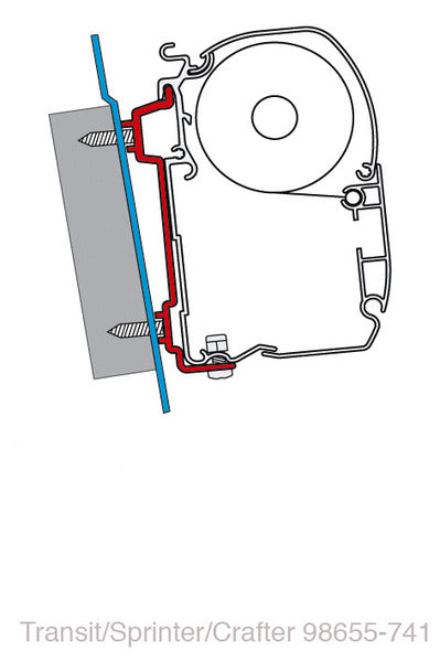 Adattatore FIAMMA Ford Transit/ Sprinter/VW Crafter 06 43456