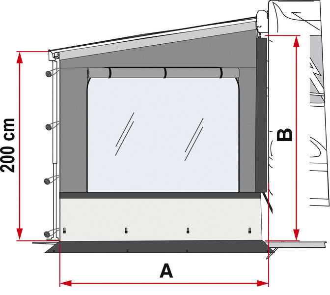 Load image into Gallery viewer, Lato W Pro Shade pannello laterale destro con oscuramento per tenda da sole F45,F80,F65L 434979
