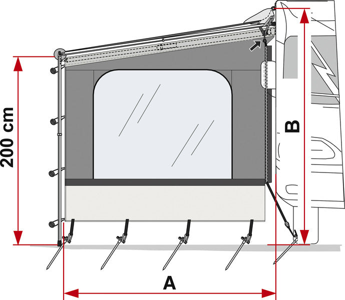 Load image into Gallery viewer, Lato W - Pannello laterale per tenda da sole Caravan Store/F35 434981
