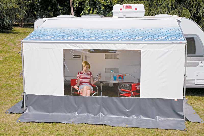 Load image into Gallery viewer, FIAMMA BLOCKER PRO parete anteriore della tenda da sole con finestra, L 225cm 43508
