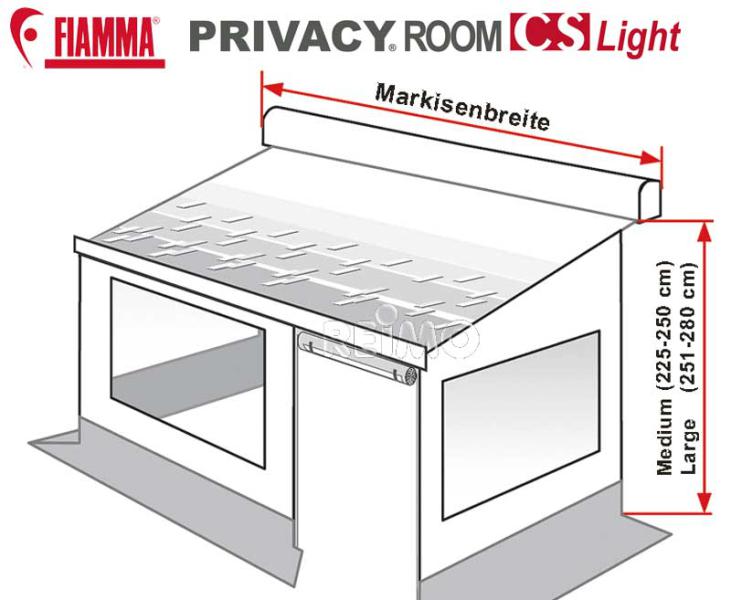 Carica immagine in Galleria Viewer, PRIVACY ROMM CS Light per Caravanstore 280cm grigio Fast Clip 280cm. 435631
