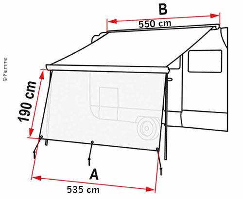 Parete anteriore Sunview XL 550 per F45 e Cravanstore 437487