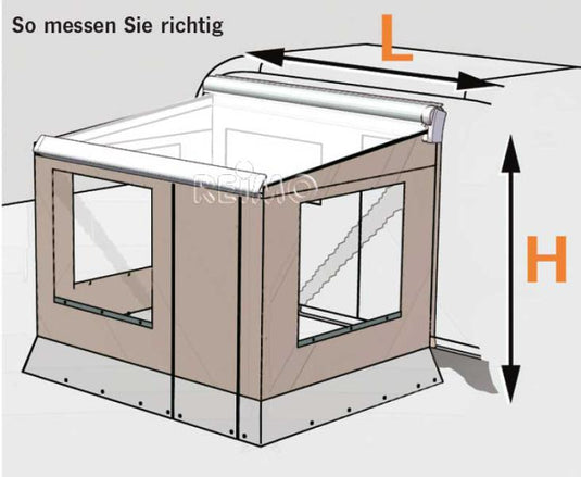 Tenda da sole Campeggio Camera 600, 3m, 231-260cm 438551
