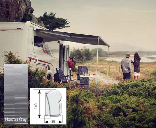 Tenda da sole a cupola Perfect Wall 1500, 4,5 m, involucro: bianco Colore: grigio orizzonte 4386942