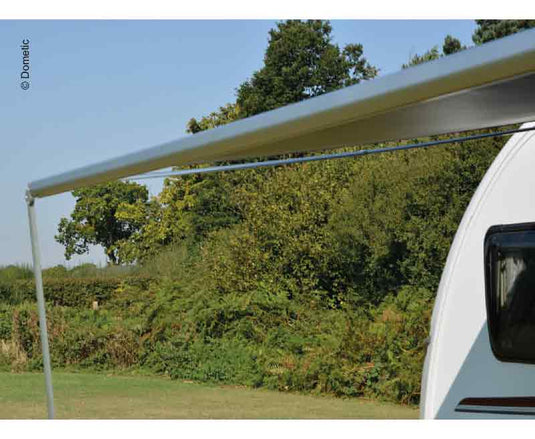tenda da sole tascabile REVO ZIP 400cm, rivestimento in argento, panno grigio 439715