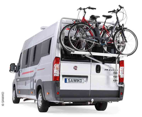 Portapacchi posteriore Futuro E-Lift per 3 biciclette, Duc. dal 2006 tetto forma 440002