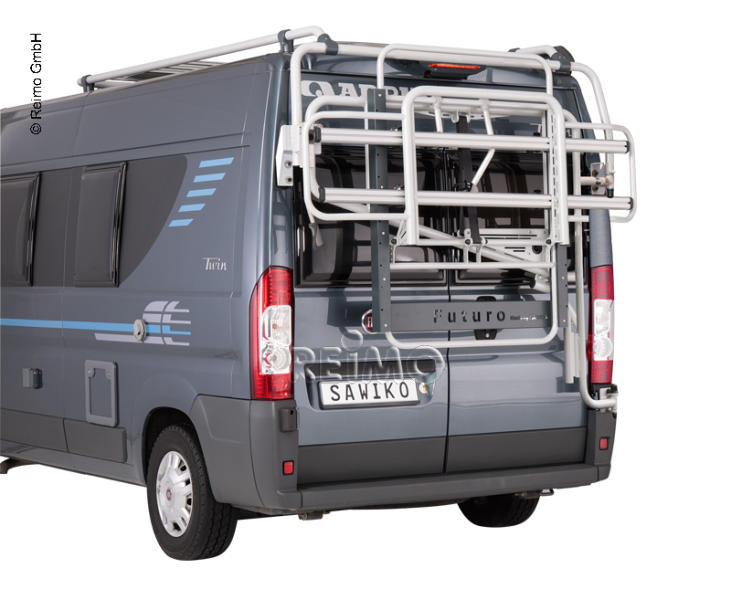 Load image into Gallery viewer, Portapacchi posteriore Sawiko per Fiat Ducato 2006 H3 per 2 biciclette in su 44002
