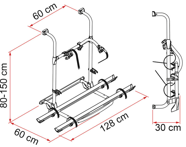 Carica immagine in Galleria Viewer, Portapacchi posteriore Carry Bike PRO f.2 ruote, estensibile 4 ruote 60kg 440214
