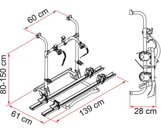 Portapacchi posteriore Carry Bike PRO E-Bike f.2 ruote 440216