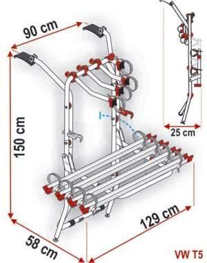 Portabiciclette portabiciclette VW T5 FIAMMA Carry Bike PRO 44021