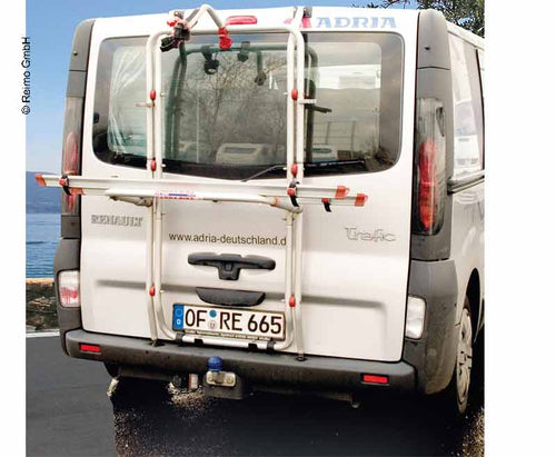 Portapacchi posteriore in alluminio Carry Bike per 2 ruote portellone Renault Trafic 440331