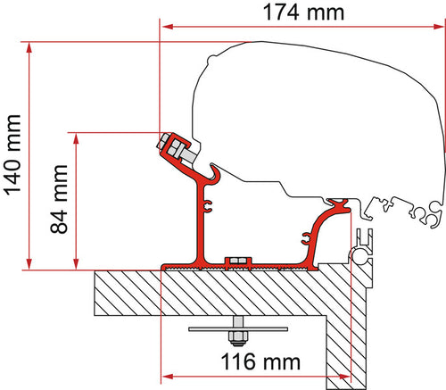 Fiamma Adapter Adria Caravan ab Bj. 2015 M440519