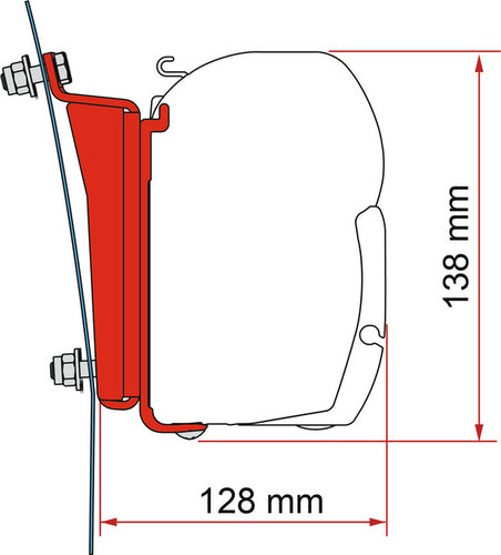 Adattatore per montaggio a parete F45 per Ford Transit H3 440524