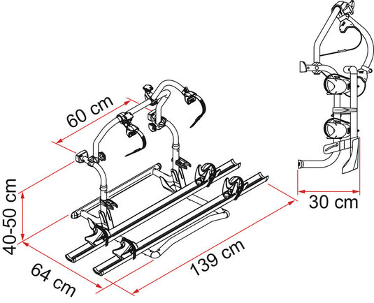 Portapacchi posteriore Carry Bike Pro C per 2 E-Bikes 440680