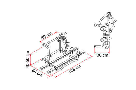 Portabiciclette posteriore Carry Bike Pro C per 2 E-Bikes 440681