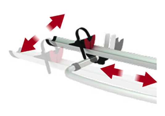 Portabiciclette Rail Premium S, argento 440690