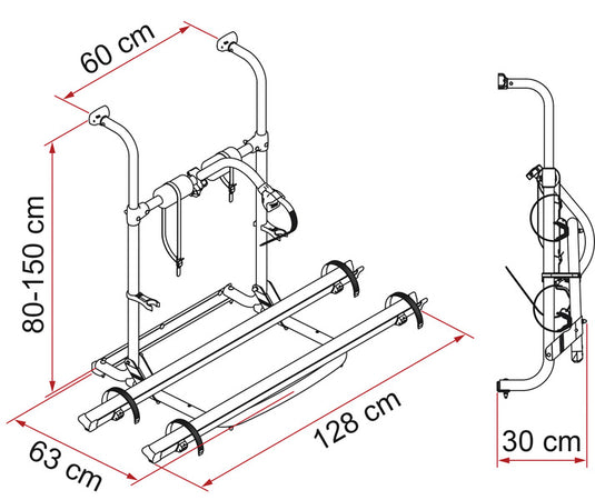 Portapacchi posteriore Carry Bike UL per 2 ruote 44073
