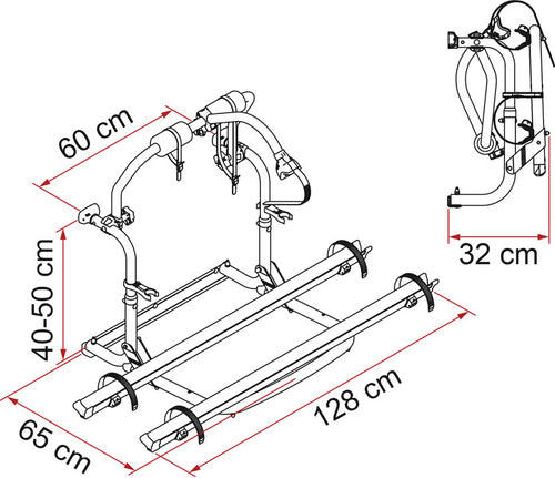 Portapacchi posteriore Carry Bike CL per 2 ruote 44074