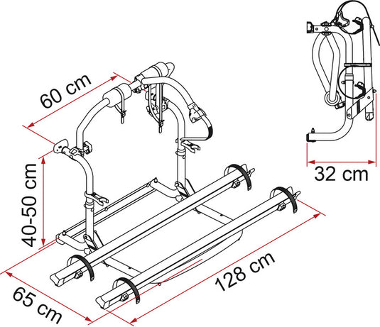 Portapacchi posteriore Carry Bike CL per 2 ruote 44074