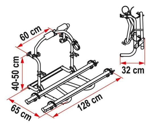 Portapacchi posteriore Carry Bike CL per 2 ruote 44074