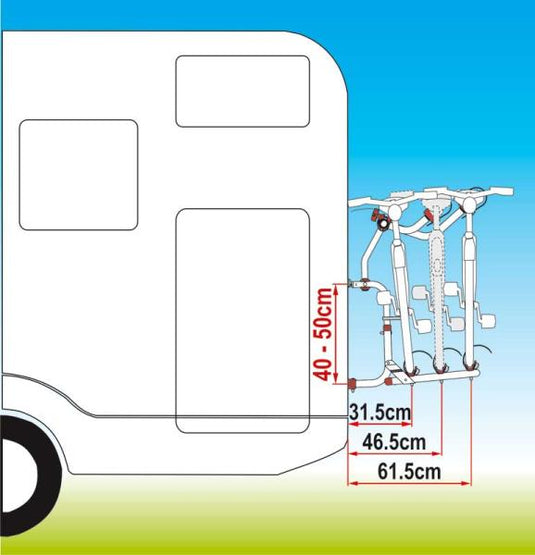 Portapacchi posteriore Carry Bike CL per 2 ruote 44074