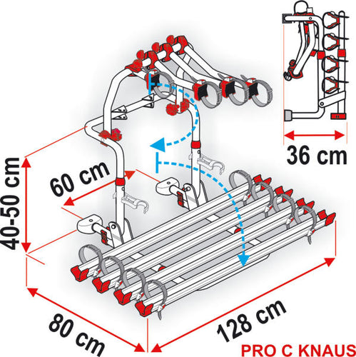 Portapacchi posteriore Carry Bike Carry Bike ProC Knaus per 2 ruote 44103