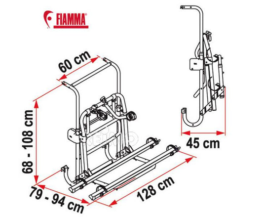 Portapacchi posteriore Carry Bike Lift 77 per 2 ruote 441040