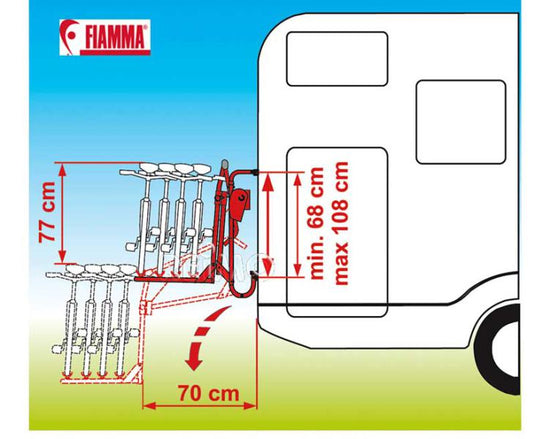 Portapacchi posteriore Carry Bike Lift 77 per 2 ruote 441040